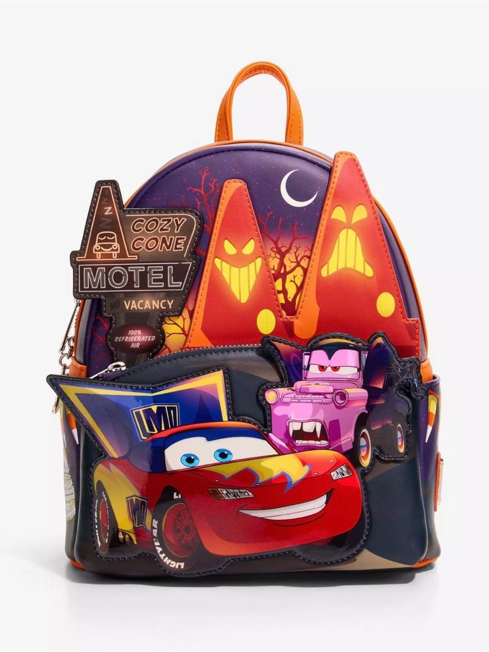NWT Loungefly Disney Pixar Cars Halloween Costume Glow-in-the-dark MiniBackpack